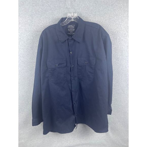 Dickies Temp Control Shirt Men's XL‎ Blue Long Sleeve Button Up Utility Workwear - Picture 1 of 7